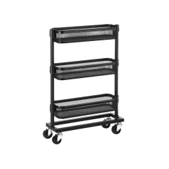 New SONGMICS Chariot à 3 niveaux Noir