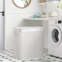 Best SONGMICS Chariot à linge 2 paniers noir