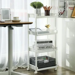 New SONGMICS Chariot ３ niveaux blanc