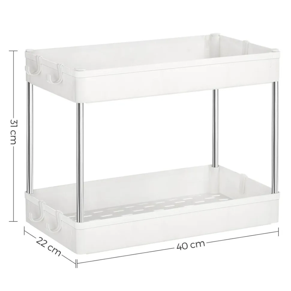 New SONGMICS Chariot 3 niveaux blanc