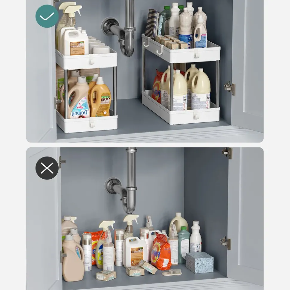 New SONGMICS Chariot 3 niveaux blanc