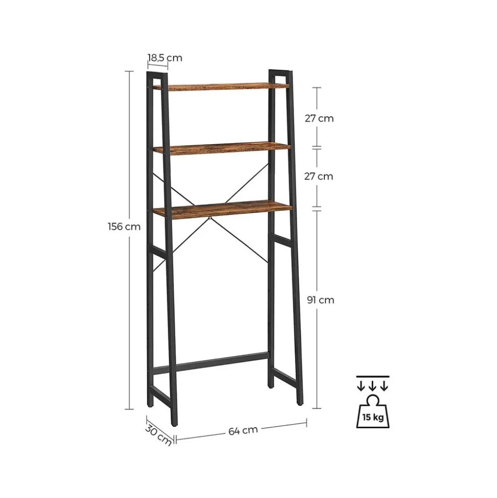 Store SONGMICS Chariot 3 niveaux Blanc