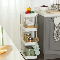 Flash Sale SONGMICS Chariot 4 niveaux Blanc