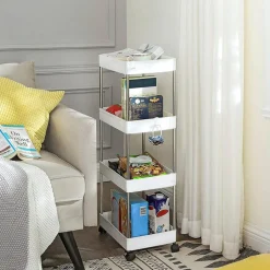 Flash Sale SONGMICS Chariot 4 niveaux Blanc