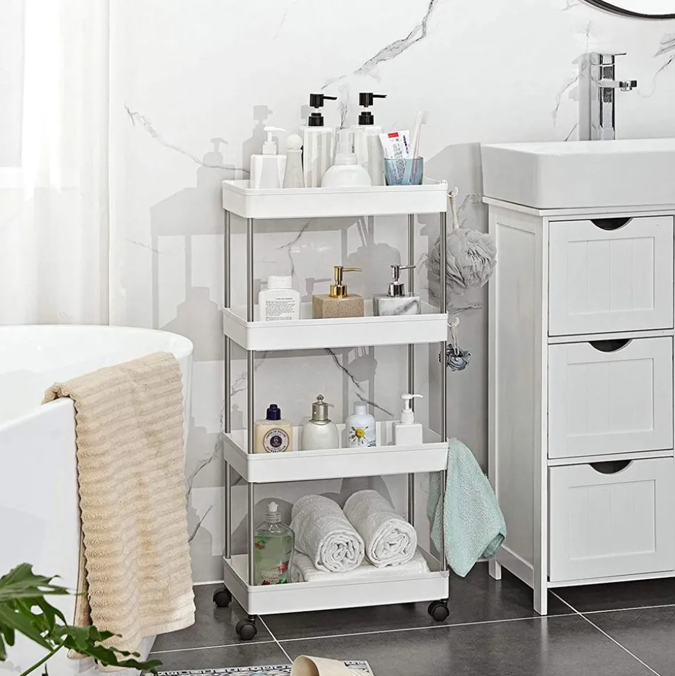 Flash Sale SONGMICS Chariot 4 niveaux Blanc