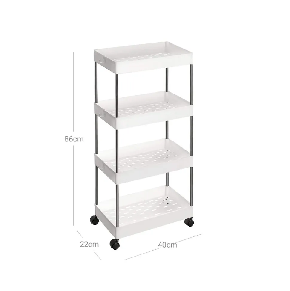 Flash Sale SONGMICS Chariot 4 niveaux Blanc