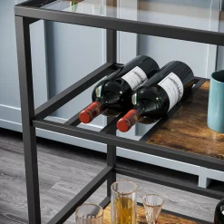 Flash Sale SONGMICS Chariot de bar avec étagère Noir