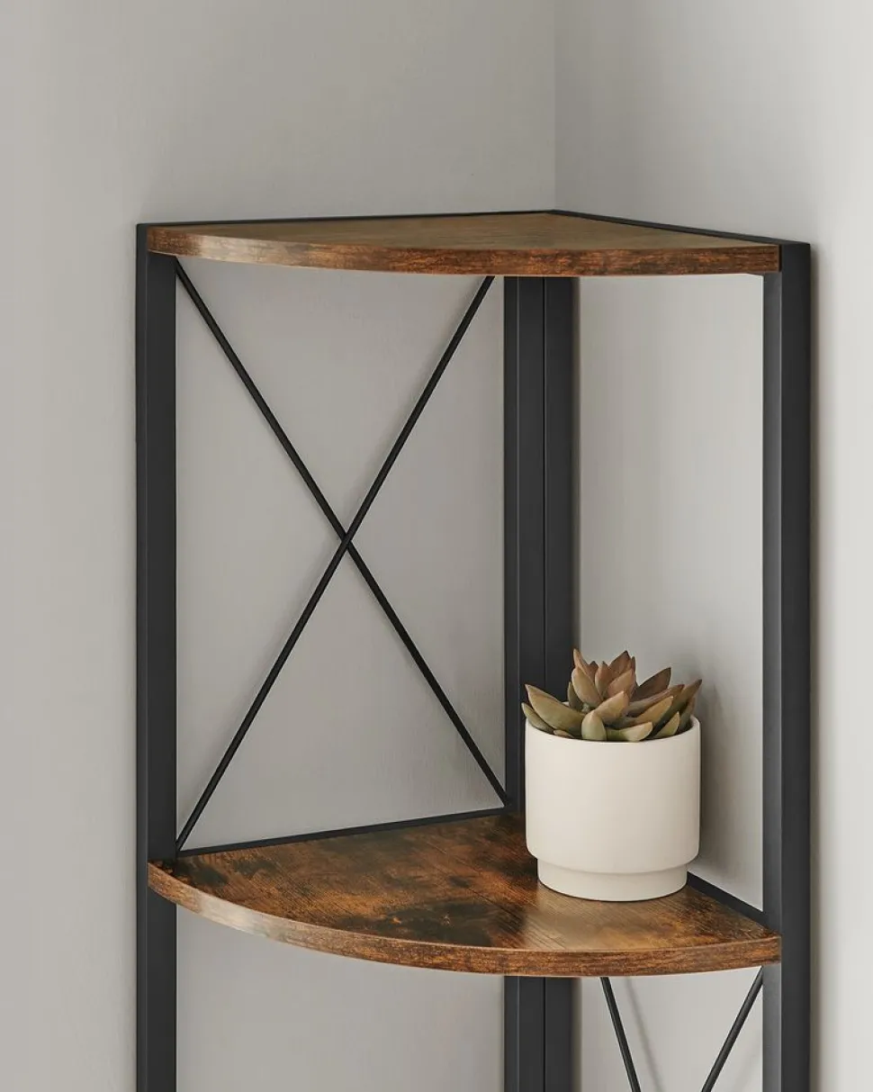 Hot SONGMICS Chariot de salle de bain à 3 niveaux sur roulettes 20 x 30 x 80 cm blanc et couleur boisée