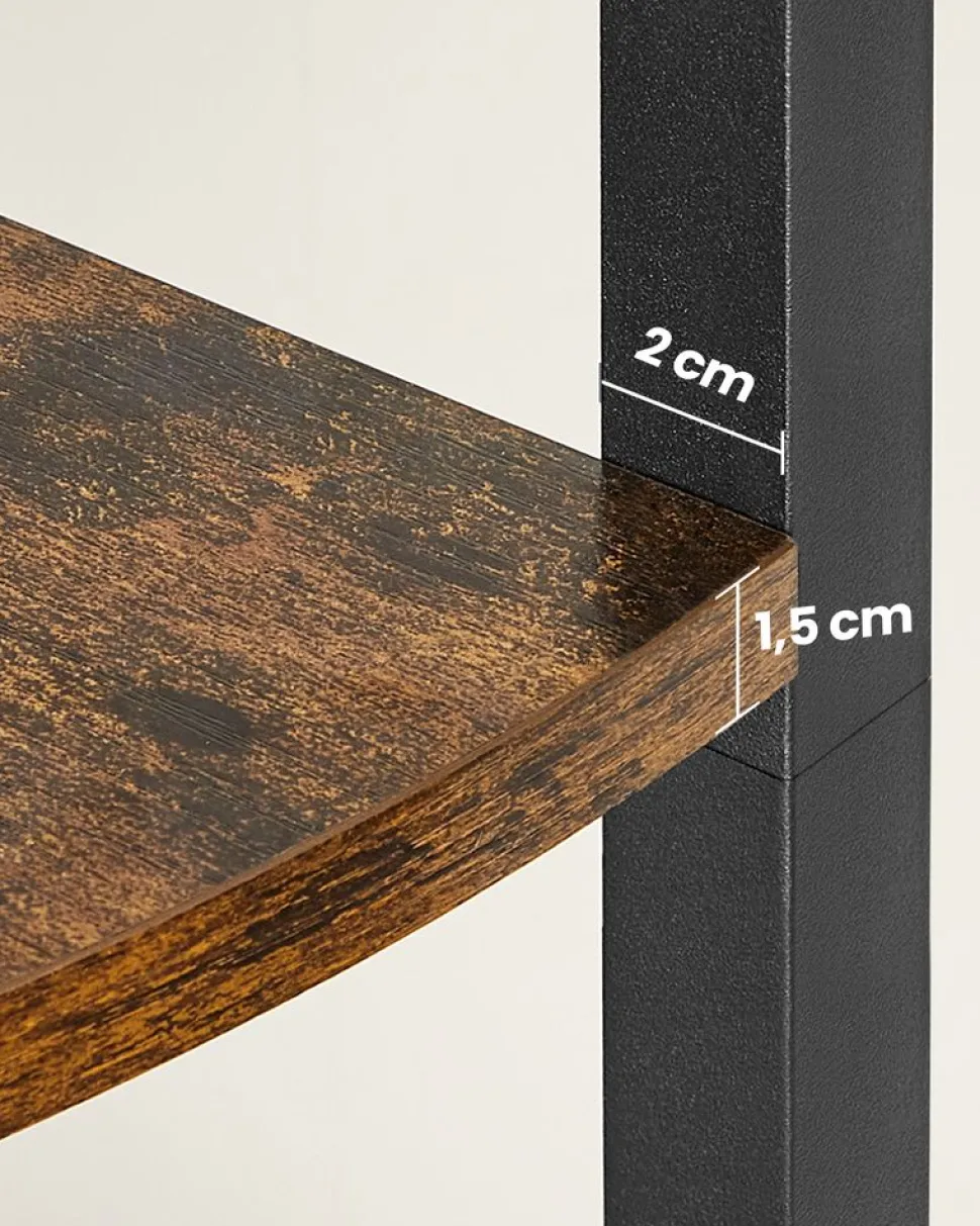 Hot SONGMICS Chariot de salle de bain à 3 niveaux sur roulettes 20 x 30 x 80 cm blanc et couleur boisée