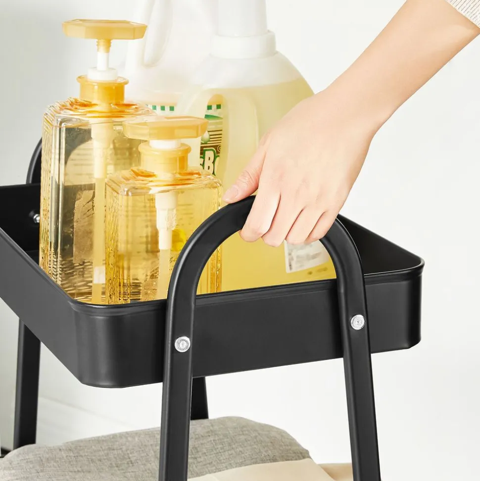 Best Sale SONGMICS Chariot mobile à 3 niveaux noir