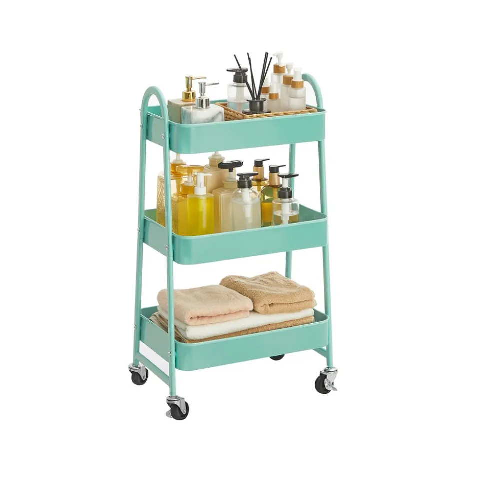 Best Sale SONGMICS Chariot mobile à 3 niveaux noir