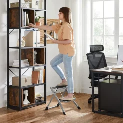 Discount SONGMICS Échelle 5 marches en aluminium Blanc