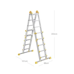 Discount SONGMICS Échelle alu 4 marches