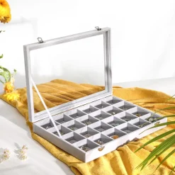 Cheap SONGMICS Coffre à bijoux gris