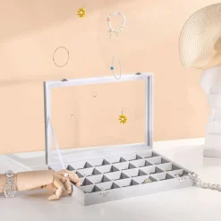 Cheap SONGMICS Coffre à bijoux gris