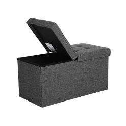 Fashion SONGMICS Coffre de rangement 40 x 76 x 48 cm industriel Marron Rustique