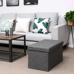 Fashion SONGMICS Coffre de rangement 40 x 76 x 48 cm industriel Marron Rustique