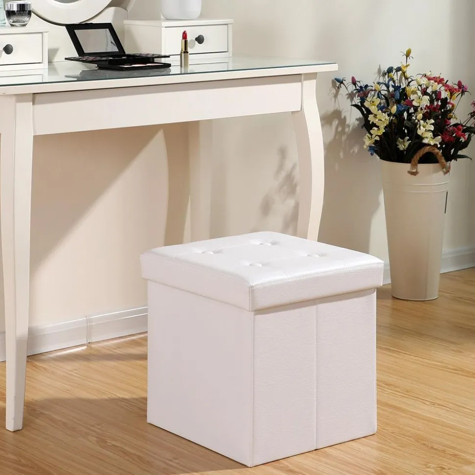 Store SONGMICS Coffre de rangement 40L blanc