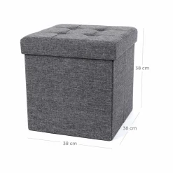 Shop SONGMICS Coffre de rangement 40L Gris Foncé