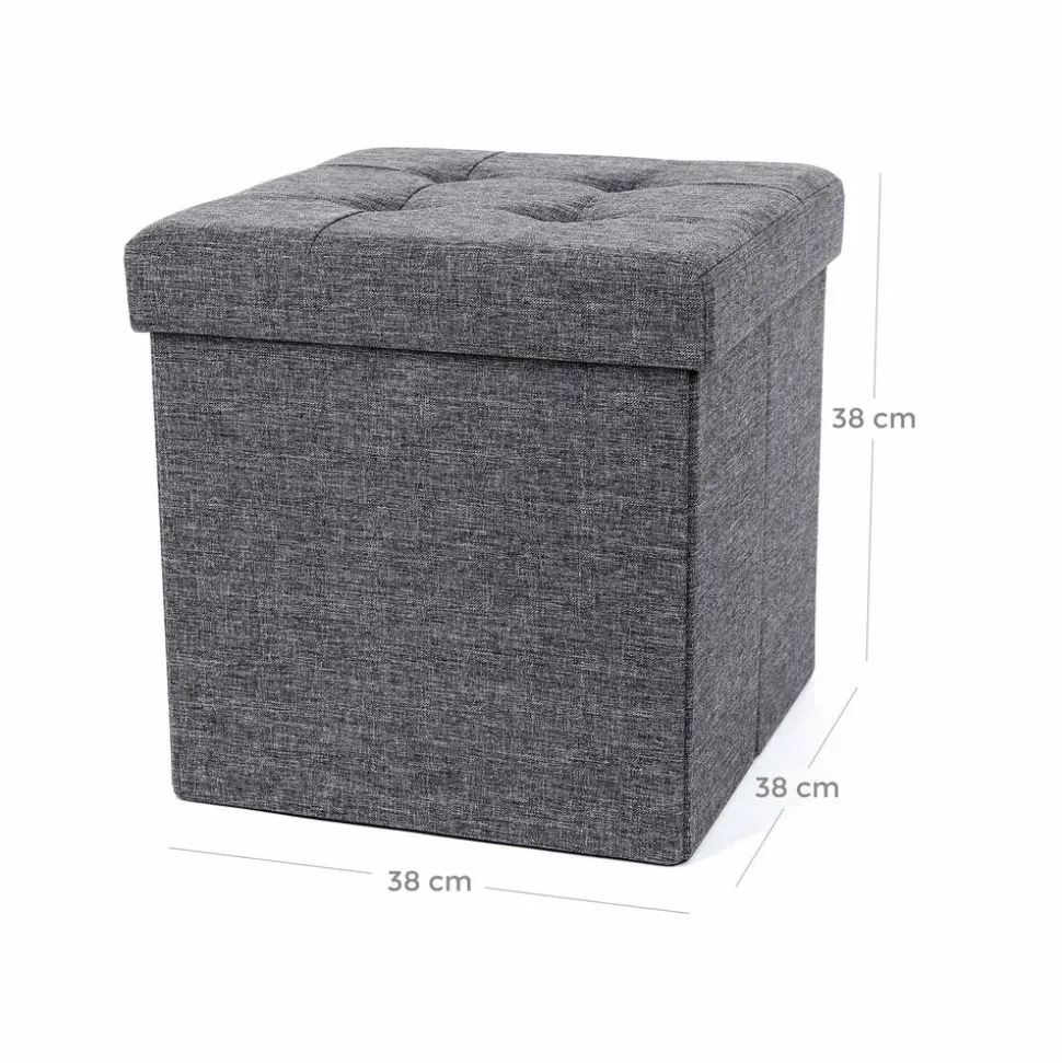 Shop SONGMICS Coffre de rangement 40L Gris Foncé