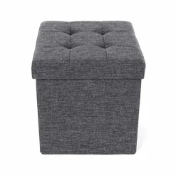 Best SONGMICS Coffre de rangement 40L gris clair