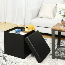 Best SONGMICS Coffre de rangement lisse 40L Noir