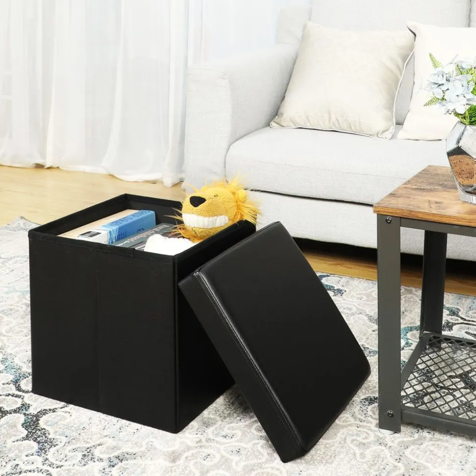 Best SONGMICS Coffre de rangement lisse 40L Noir