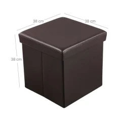 Cheap SONGMICS Coffre de rangement lisse 40L brun Marron