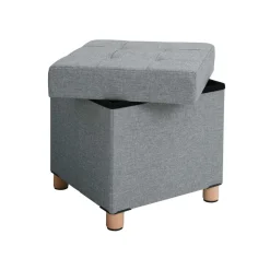 New SONGMICS Coffre rangement 40L gris foncé