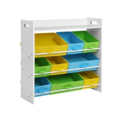 Outlet SONGMICS Coiffeuse avec grand miroir avec 2 tiroirs et 3 compartiments blanc