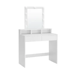 Shop SONGMICS Coiffeuse avec miroir et tabouret industriel