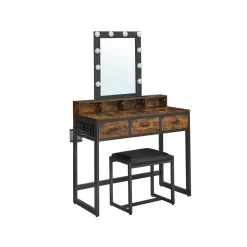 Online SONGMICS Coiffeuse LED rustique