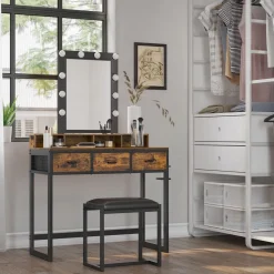 Online SONGMICS Coiffeuse LED rustique