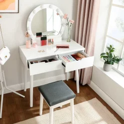 Best SONGMICS Coiffeuse lumière blanc