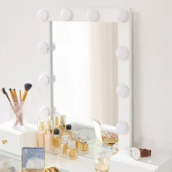 Cheap SONGMICS Coiffeuse miroir LED Blanc