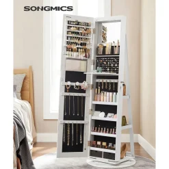 New SONGMICS Coiffeuse miroir rectangulaire Blanc