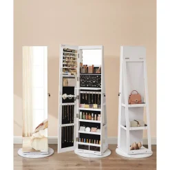 New SONGMICS Coiffeuse miroir rectangulaire Blanc