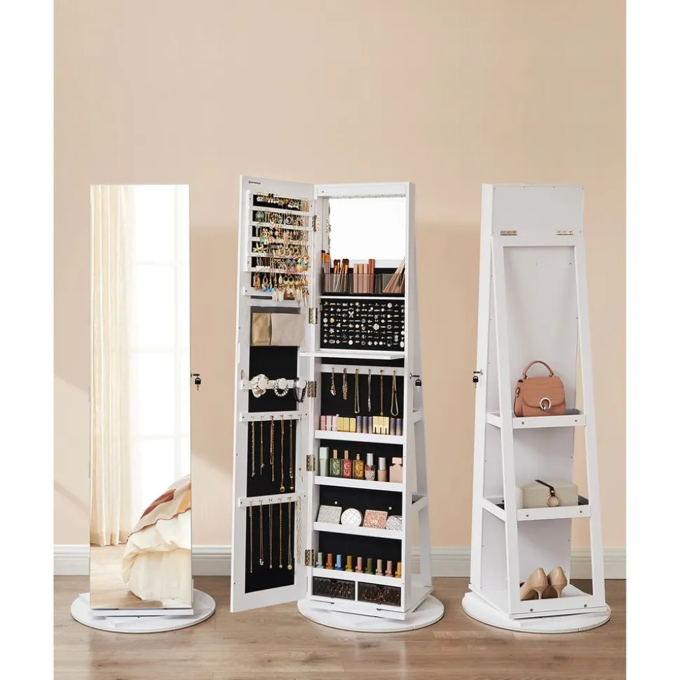 New SONGMICS Coiffeuse miroir rectangulaire Blanc