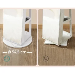 New SONGMICS Coiffeuse miroir rectangulaire Blanc