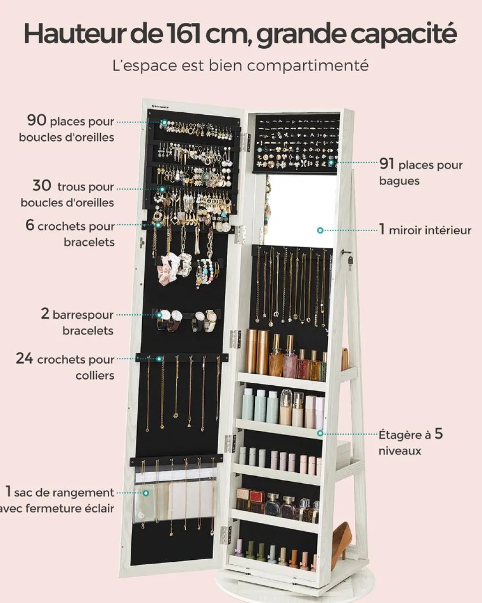 Fashion SONGMICS Coiffeuse moderne