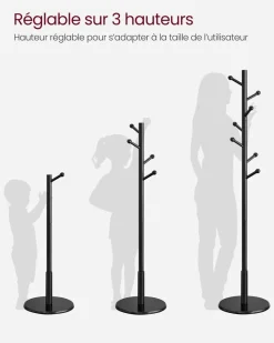 Best SONGMICS Collection LUIZ – banc partie supérieure réversible capacité 300 kg noir d’encre