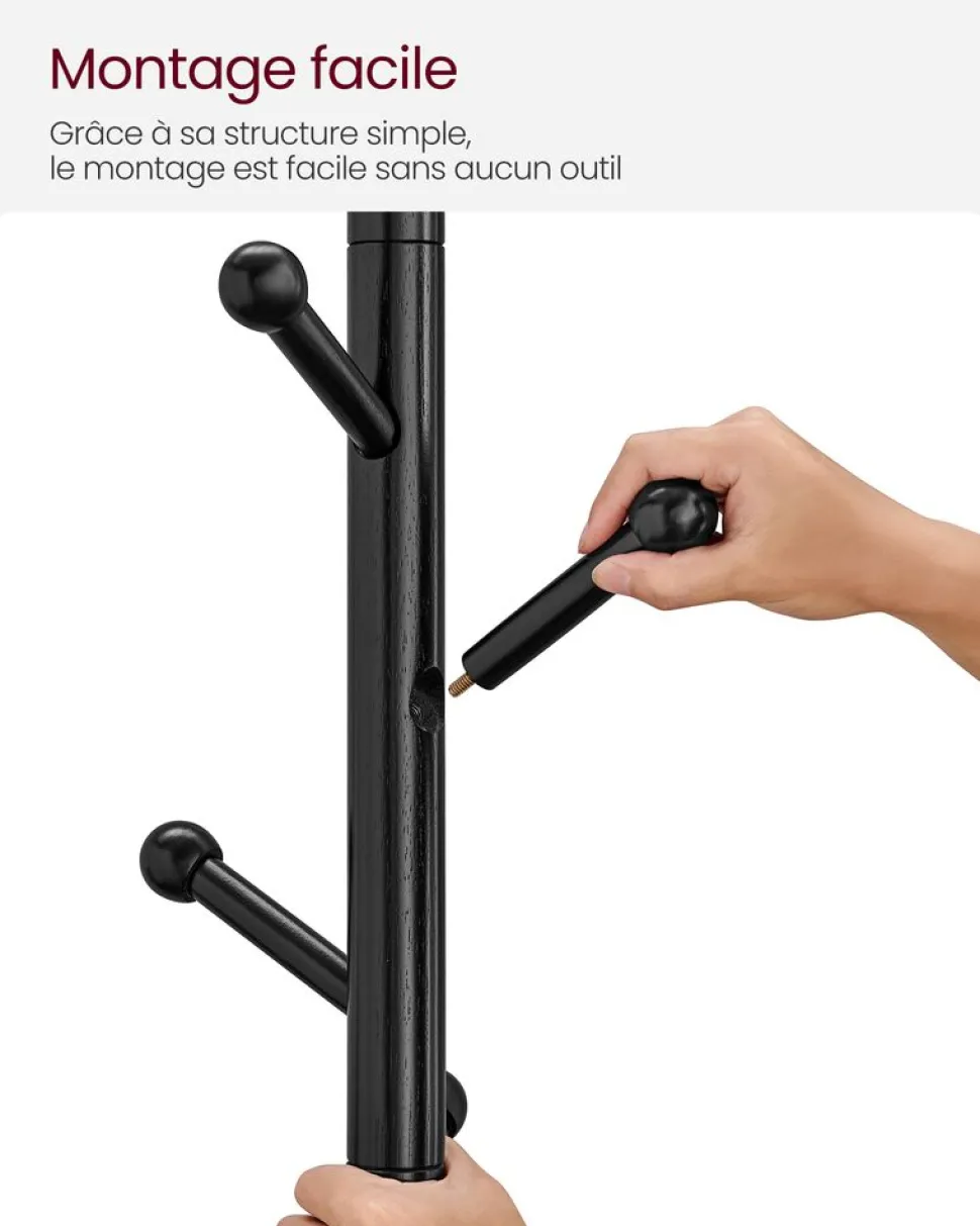 Best SONGMICS Collection LUIZ – banc partie supérieure réversible capacité 300 kg noir d’encre