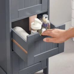 New SONGMICS Colonne 4 tiroirs gris