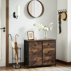 Best SONGMICS Commode 6 tiroirs industriel Marron Rustique + Noir