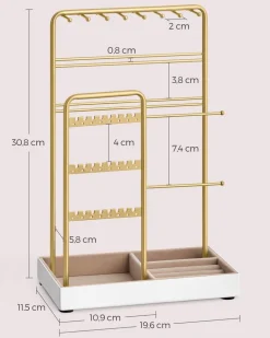 Shop SONGMICS Commode en tissu avec 4 tiroirs gris clair blanc