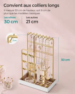 Shop SONGMICS Commode en tissu avec 4 tiroirs gris clair blanc