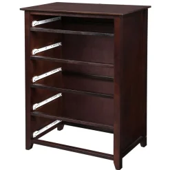 Shop SONGMICS Commode verticale espresso Blanc