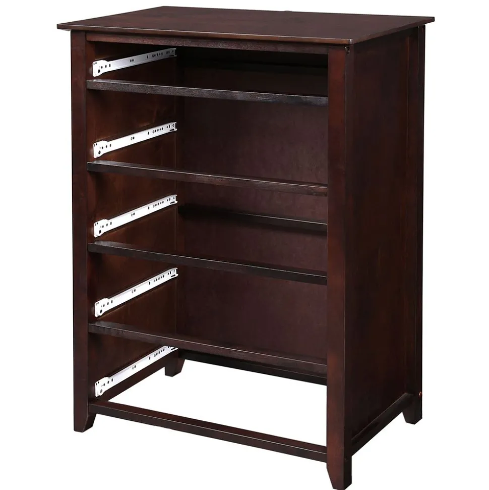 Shop SONGMICS Commode verticale espresso Blanc