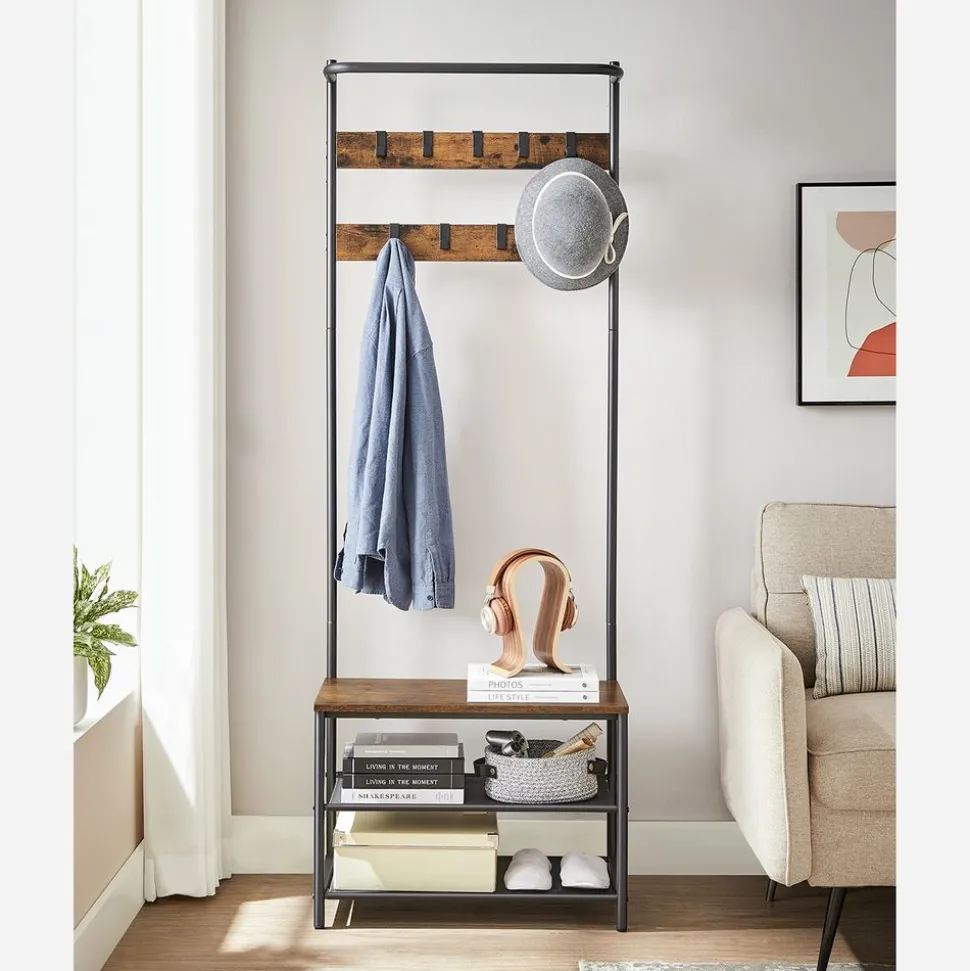 Hot SONGMICS Corbeille à linge boisé