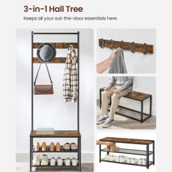 Hot SONGMICS Corbeille à linge boisé